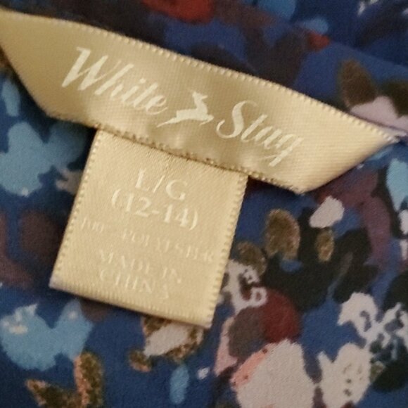 Floral Flowy Lightweight Blouse Large - Picture 5 of 5